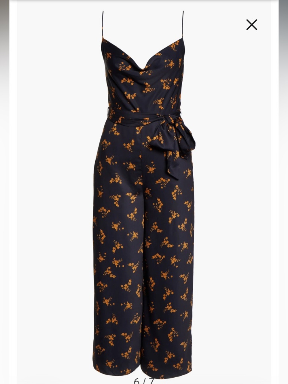 KEEPSAKE the Label Navy Jumpsuit with Orange Floral Print